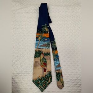 Vintage American Lifestyle 100% Silk Men’s Neck Tie Made In USA Tropical
